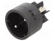 Connector: circular; contact insert; male; PIN: 2; 10A; 250V; 1mm2 BULGIN