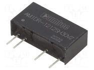 Converter: DC/DC; 1W; Uin: 11.4÷12.6VDC; Uout: 12VDC; Iout: 83mA AIMTEC