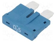 Fuse: fuse; 500mA; 58VDC; automotive; 19mm; UNIVAL OPTIFUSE