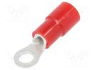 Tip: ring; M3; Ø: 3.2mm; 0.3÷1.65mm2; crimped; for cable; insulated NICHIFU