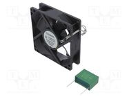 Fan: EC; axial; 230VAC; 92x92x25mm; 88.43m3/h; 31dBA; Vapo; 2900rpm SUNON