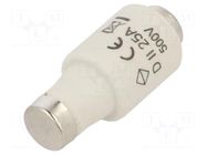 Fuse: fuse; 25A; 500VAC; gG,quick blow; DII HAGER