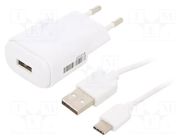 Power supply: switching; mains,plug-in; 5VDC; 2A; 10W; Out: USB C POS