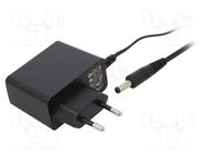 Power supply: switching; mains,plug; 9VDC; 1A; 9W; Plug: EU; 81.34% POS