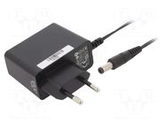 Power supply: switching; mains,plug-in; 12VDC; 1A; 12W; 82.96% POS