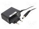 Power supply: switched-mode; mains,plug; 12VDC; 1.25A; 15W; 84.13% POS