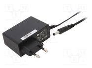 Power supply: switching; mains,plug-in; 12VDC; 2A; 24W; Plug: EU POS