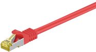 RJ45 Patch Cord CAT 6A S/FTP (PiMF), 500 MHz, with CAT 7 Raw Cable, red, 10 m - LSZH halogen-free cable sheat, RJ45 plug (CAT6A), CU