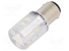LED lamp; white; BA15D,T20; 230VDC; 230VAC; -20÷60°C; Mat: plastic CML INNOVATIVE TECHNOLOGIES