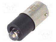 LED lamp; white warm; BA9S; 8÷48VDC; 8÷48VAC; Bulb: T3 1/4 MARL