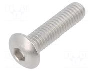 Screw; M4x16; 0.7; Head: button; hex key; HEX 2.5mm; ISO 7380 BOSSARD