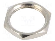 Nut; hexagonal; 3/8"-32; brass; Plating: nickel; 2.36mm KEYSTONE