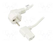 Cable; CEE 7/7 (E/F) plug angled,IEC C13 female angled right Goobay