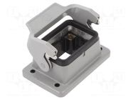 Enclosure for connectors: HDC; size 6B; for panel mounting; IP65 HARTING