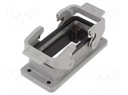 Enclosure for connectors: HDC; size 16B; for panel mounting HARTING