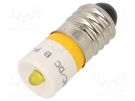 Yellow; 12VDC; 12VAC; 3mm; Cap: E10; Filament lamp: LED lamp CML INNOVATIVE TECHNOLOGIES