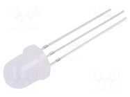 LED; red/yellow-green; 8mm; 30°; Front: convex; 2.1÷2.6/2.1÷2.6VDC OPTOSUPPLY