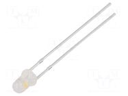 LED; red/warm white; 3mm; 30°; Front: convex; 2.1÷2.6/3.1÷3.6VDC OPTOSUPPLY