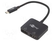 Adapter; DisplayPort 1.4,HDCP 2.2,HDMI 2.1; 0.12m; black; black Goobay