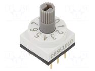 Encoding switch; Pos: 10; PCB,THT; 80mΩ; DC load @R: 0.15A/42VDC KNITTER-SWITCH