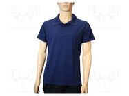 Polo shirt; ESD; XL; cotton,polyester,carbon fiber; blue (dark) EUROSTAT GROUP