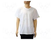 T-shirt; ESD; L,men's; cotton,polyester,carbon fiber; white EUROSTAT GROUP