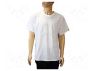 T-shirt; ESD; men's,S; cotton,polyester,carbon fiber; white EUROSTAT GROUP