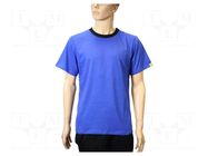 T-shirt; ESD; men's,XL; cotton,polyester,carbon fiber; blue EUROSTAT GROUP