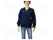 Sweatshirt; ESD; XXS; cotton,polyester,carbon fiber; blue (dark) EUROSTAT GROUP