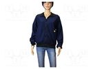 Sweatshirt; ESD; XS; cotton,polyester,carbon fiber; blue (dark) EUROSTAT GROUP