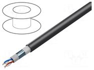 Wire; XzKAXwekw; 2x2x0.8mm; wire; Cu; Insulation: PE; black; 0.5mm2 BITNER