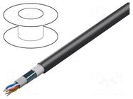 Wire; XzKAXwekw; 3x2x0.8mm; wire; Cu; Insulation: PE; black; 0.5mm2 BITNER