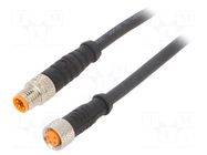 Cable: for sensors/automation; M8; PIN: 4; 2m; plug; 60VDC; 50VAC; 4A LUTRONIC