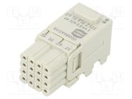 Connector: HDC; module; female; Han-Modular® Domino; PIN: 16 