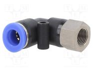 Push-in fitting; angled 90°; -0.95÷15bar; Thread: R 1/8"; 0÷60°C PNEUMAT