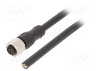 Connection lead; M12; PIN: 8; straight; 6m; plug; max.80°C; PVC ABB
