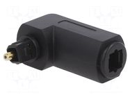 Adapter; Toslink socket,Toslink plug angled GEMBIRD