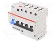 RCBO breaker; Inom: 32A; Ires: 30mA; Poles: 4; 400VAC; IP20; 10÷25mm2 ABB