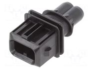 Connector: automotive; plug; male; JPT; PIN: 2; for cable; black TE Connectivity