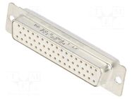 Connector: D-Sub; PIN: 50; socket; female; for panel mounting; 5A AMPHENOL COMMUNICATIONS SOLUTIONS