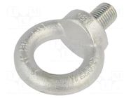 Lifting eye bolt; M30x45; Head: eye; steel; zinc; DIN 580; Ø: 60mm ELESA+GANTER