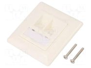 Case; socket; Keystone,unshielded; white; plaster embedded LOGILINK
