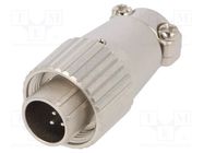 Connector: circular; JR; plug; male; straight; PIN: 5; silver plated HIROSE