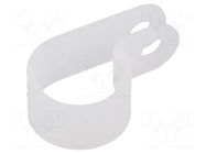 Fixing clamp; Cable P-clips; ØBundle : 14mm; W: 10mm; polyamide HELLERMANNTYTON