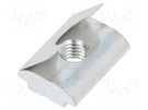 Nut; for profiles; Width of the groove: 10mm; stainless steel FATH