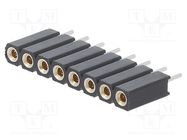 Socket; pin strips; female; PIN: 8; straight; 2.54mm; THT; 1x8; H: 7mm FISCHER ELEKTRONIK