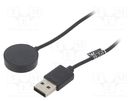 Cable: for smartwatch charging; 1m; black; 1A AKYGA