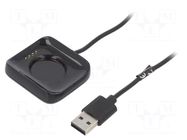 Cable: for smartwatch charging; 1m; 1A; black AKYGA