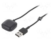 Cable: for smartwatch charging; 1m; 1A; black AKYGA