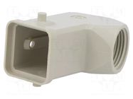 Enclosure for connectors: HDC; size 3A; for cable; Han; IP65; M20 HARTING
